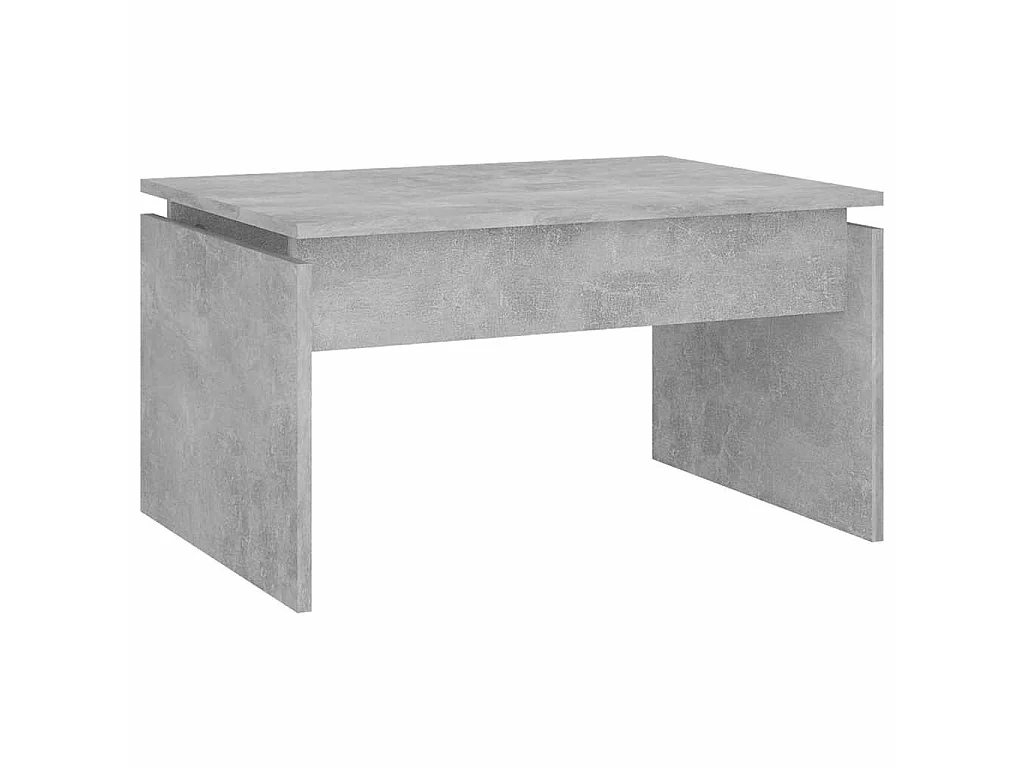 Mesa de centro 68x50x38 cm derivados madeira cinzento cimento