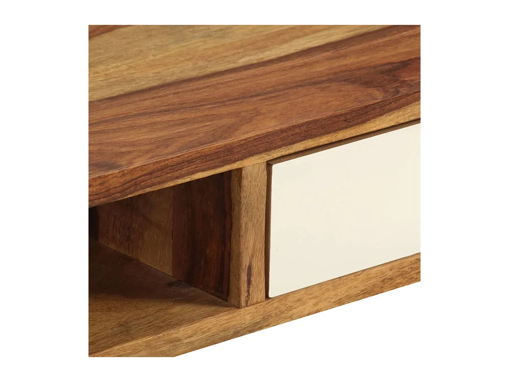 Mesa de centro de madera maciza de acacia 110x50x35 cm