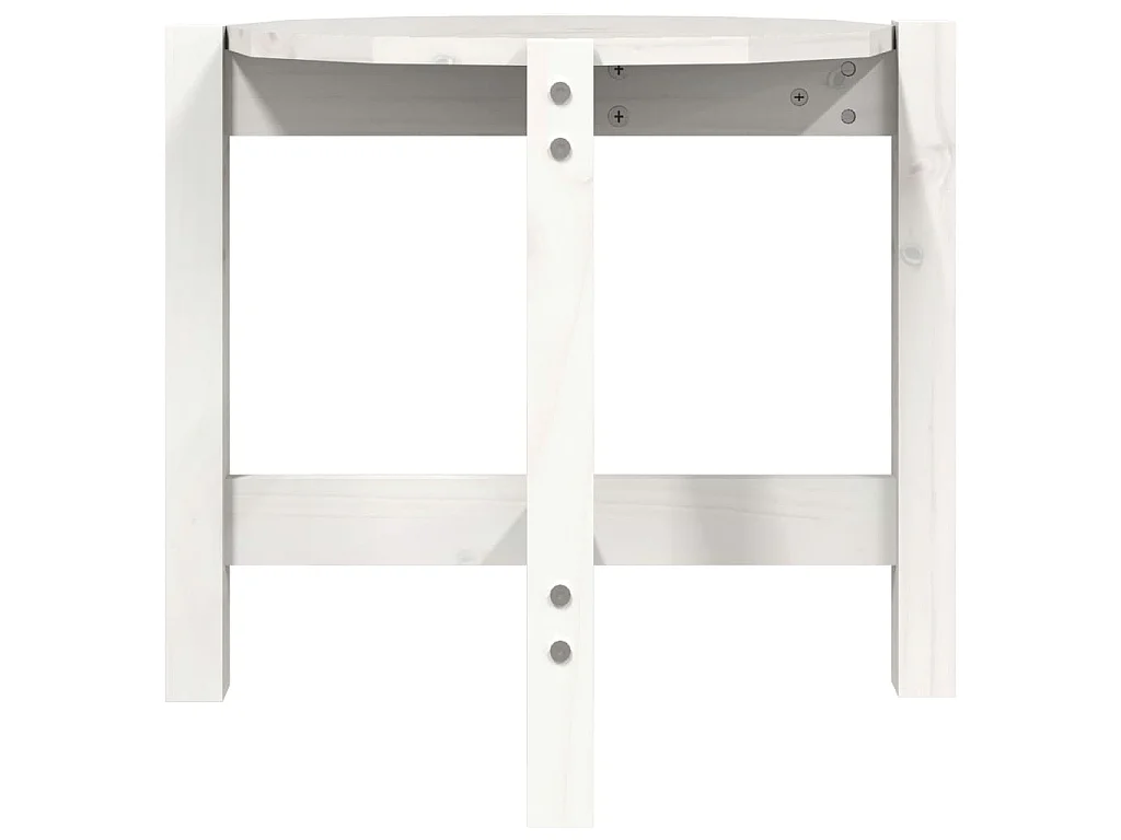 Table basse Blanc Ø 52,5x45 cm Bois massif de pin
