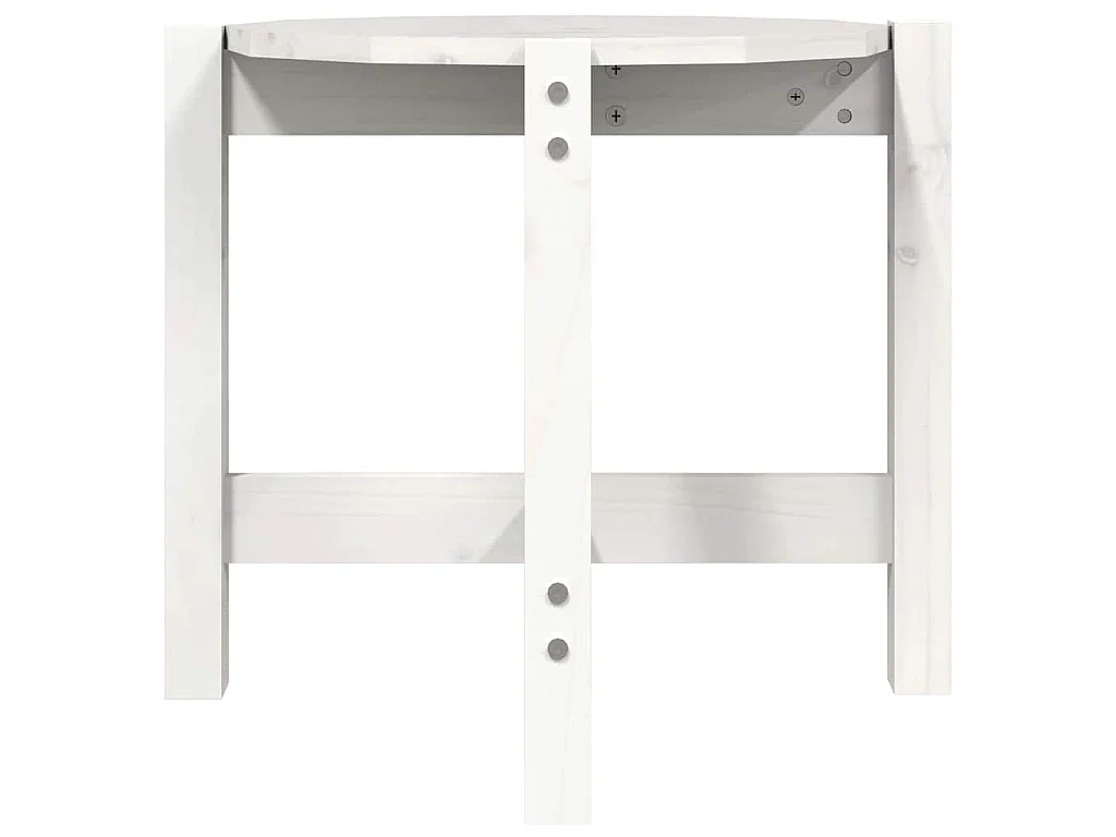 Table basse Blanc Ø 52,5x45 cm Bois massif de pin