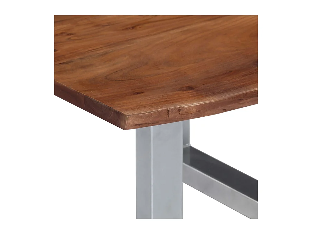 Salontafel met natuurlijke randen 60x60x40 cm acaciahout