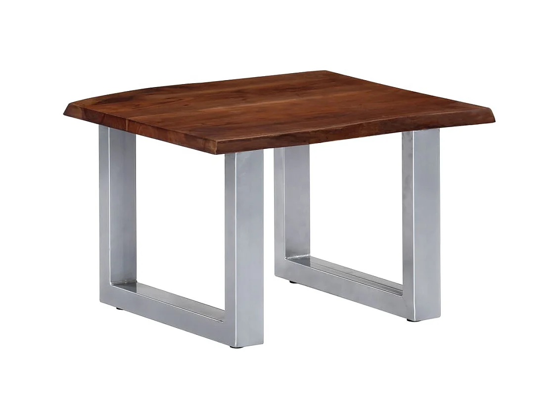 Salontafel met natuurlijke randen 60x60x40 cm acaciahout