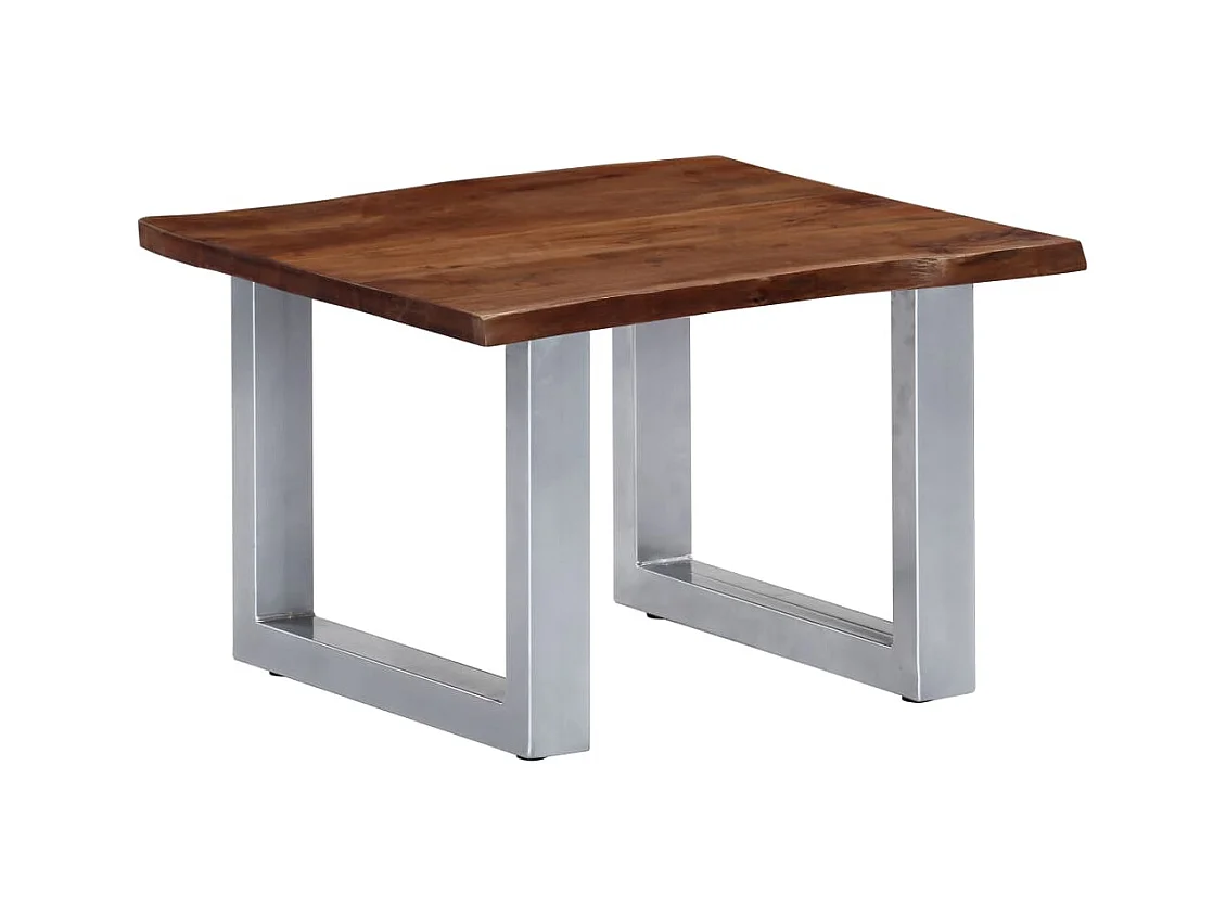 Salontafel met natuurlijke randen 60x60x40 cm acaciahout