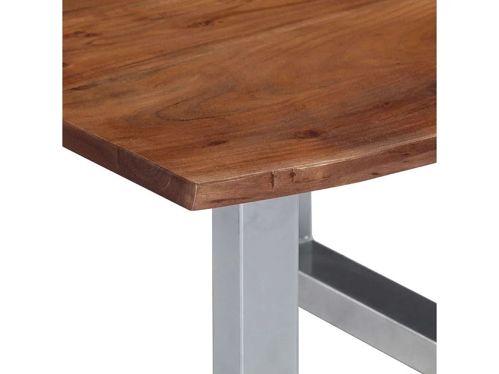 Mesa de centro com arestas vivas 60x60x40 cm acácia maciça