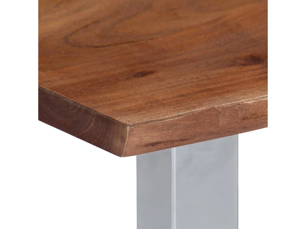 Mesa de centro com arestas vivas 60x60x40 cm acácia maciça