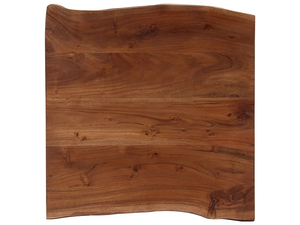 Table basse avec bord naturel 60x60x40 cm Bois d'acacia massif