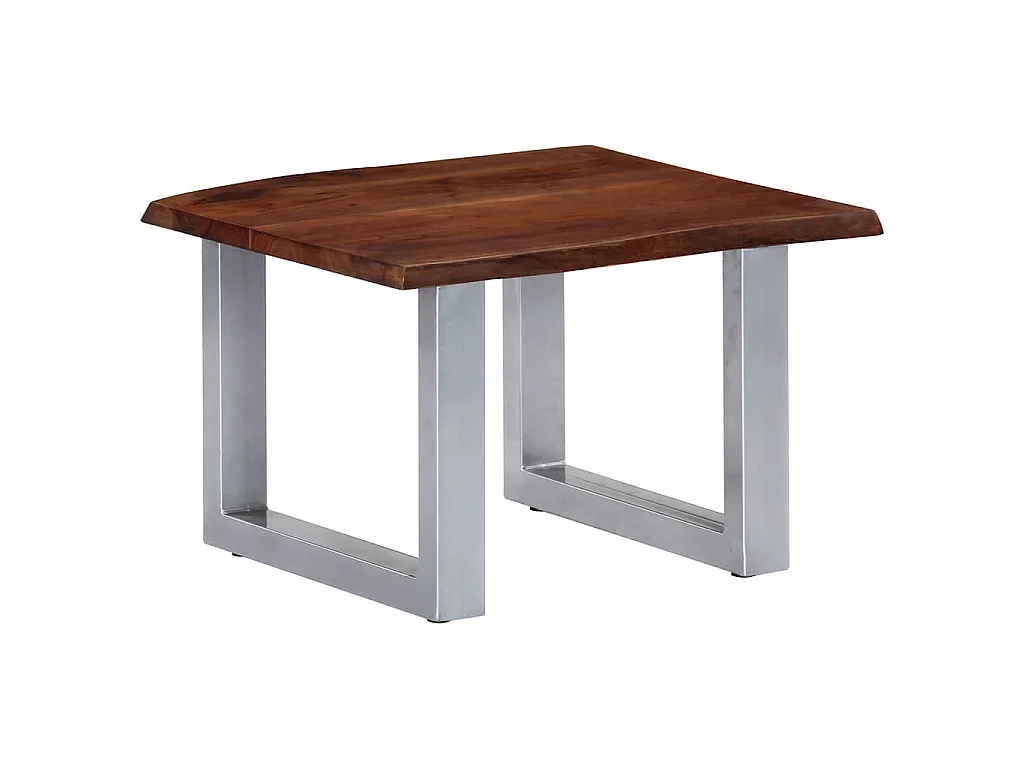 Salontafel met natuurlijke randen 60x60x40 cm acaciahout