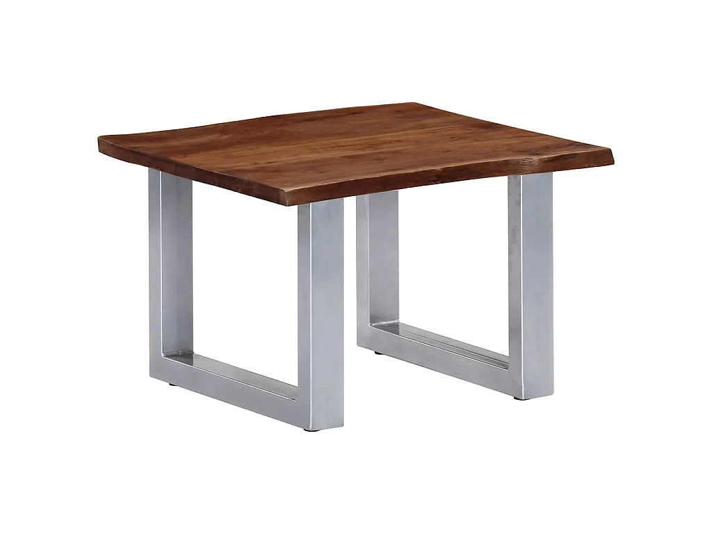 Salontafel met natuurlijke randen 60x60x40 cm acaciahout