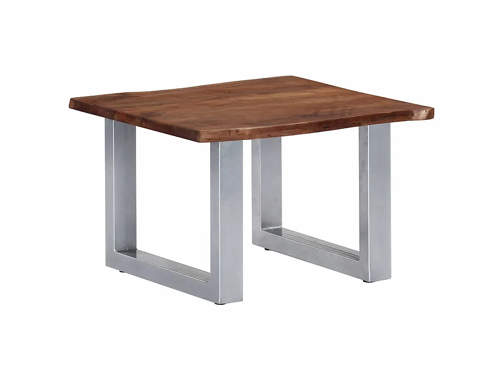 Salontafel met natuurlijke randen 60x60x40 cm acaciahout