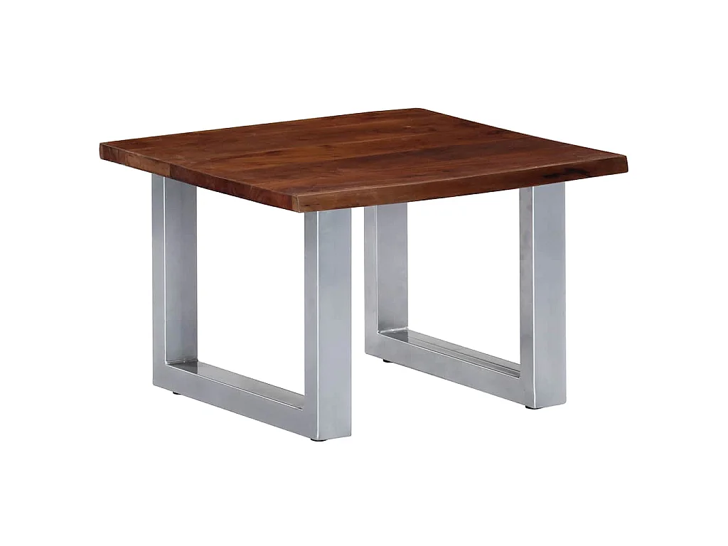 Salontafel met natuurlijke randen 60x60x40 cm acaciahout