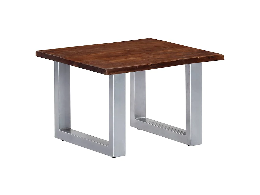 Salontafel met natuurlijke randen 60x60x40 cm acaciahout