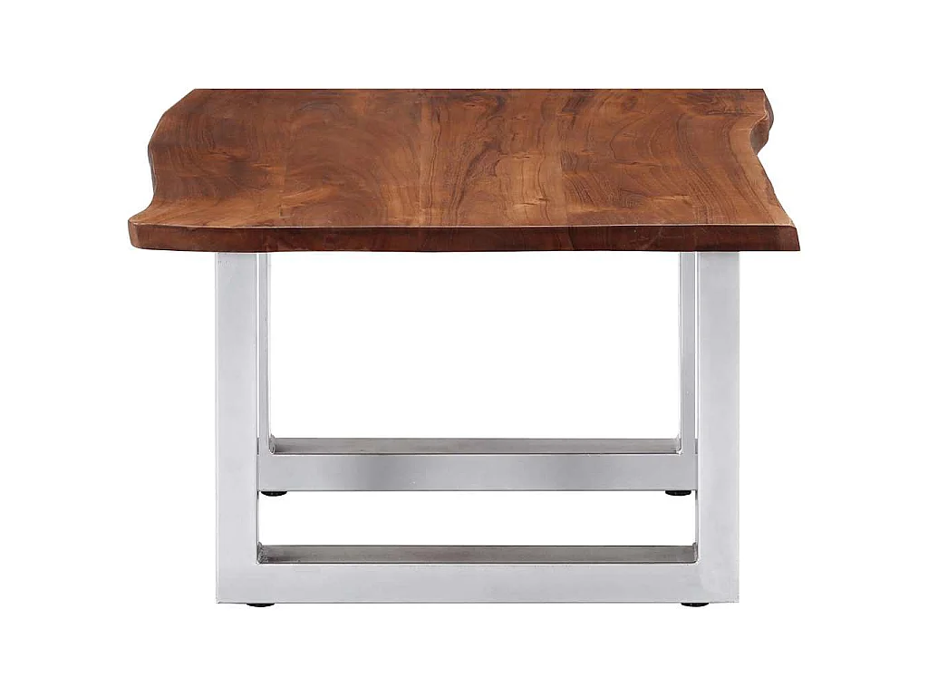 Salontafel met natuurlijke randen 60x60x40 cm acaciahout