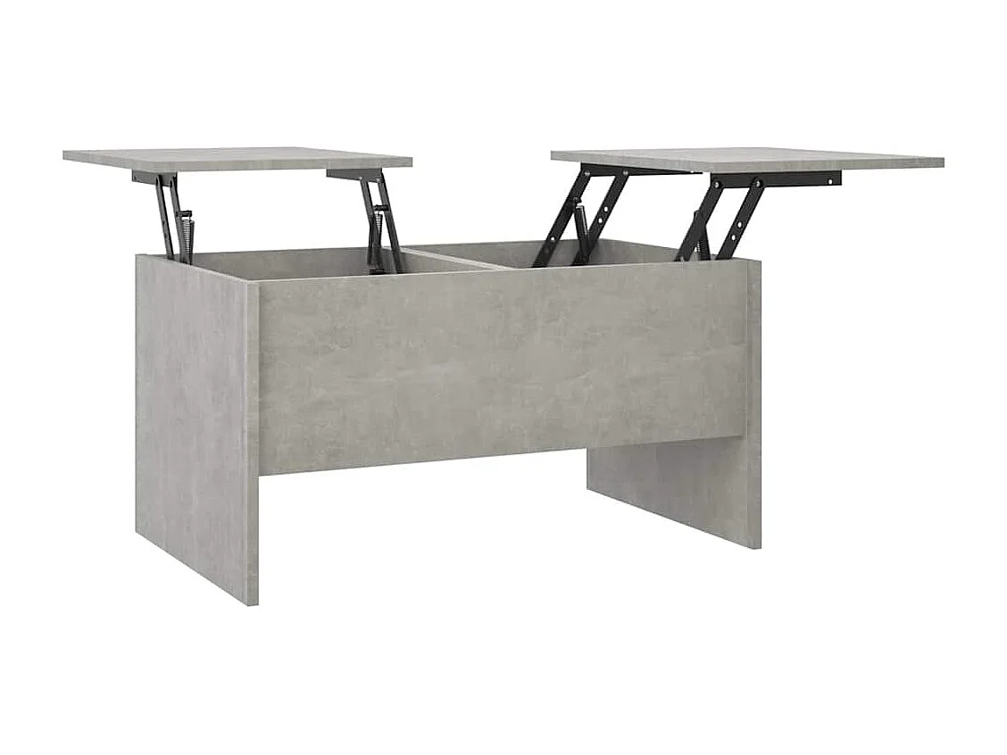 Table basse gris béton 80x50x42,5 cm bois d'ingénierie
