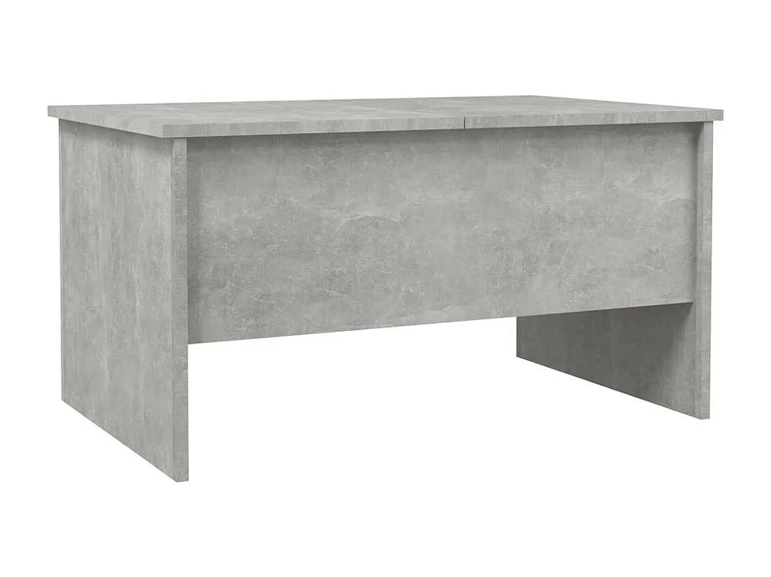 Tavolino Salotto Grigio Cemento 80x50x42,5 cm Legno Multistrato