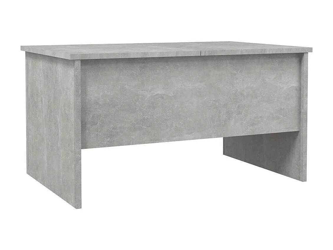 Tavolino Salotto Grigio Cemento 80x50x42,5 cm Legno Multistrato