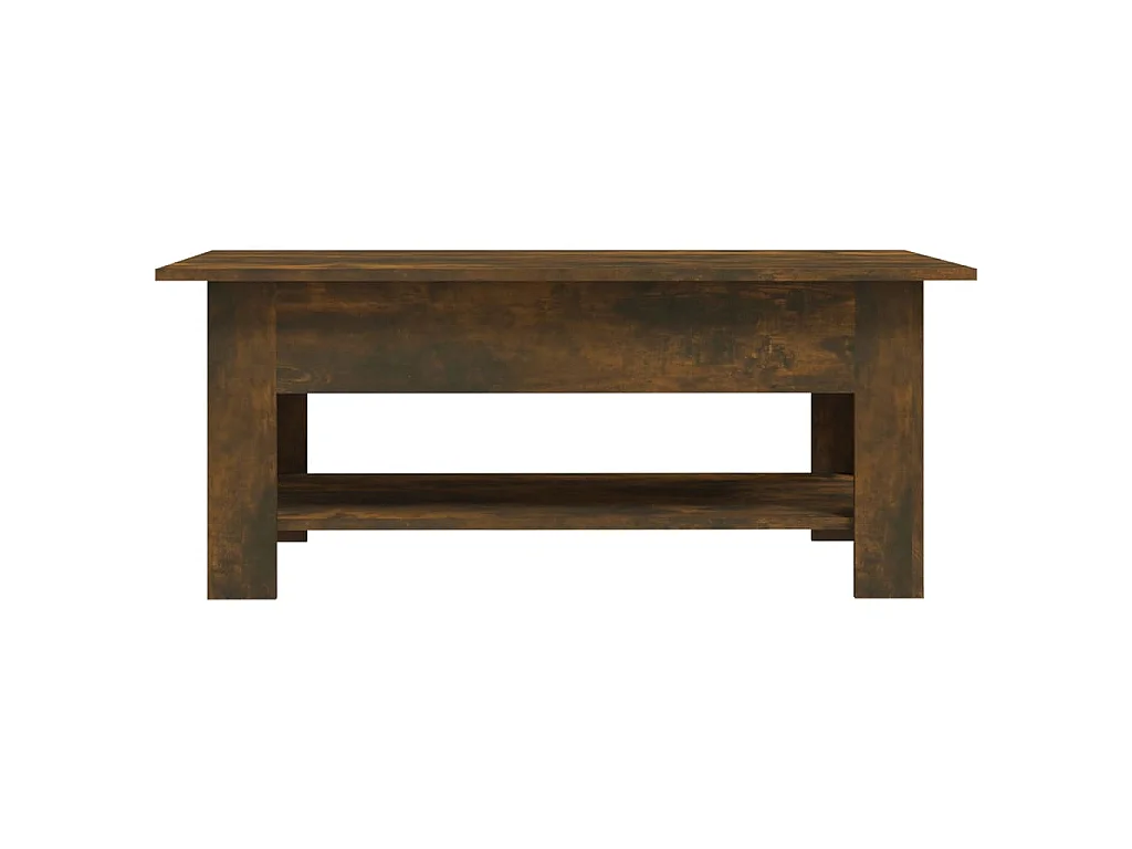 Table basse chêne fumé 102x55x42 cm bois d'ingénierie