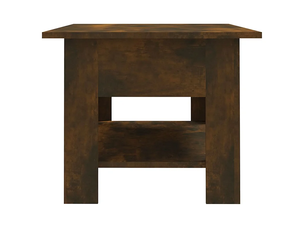 Table basse chêne fumé 102x55x42 cm bois d'ingénierie