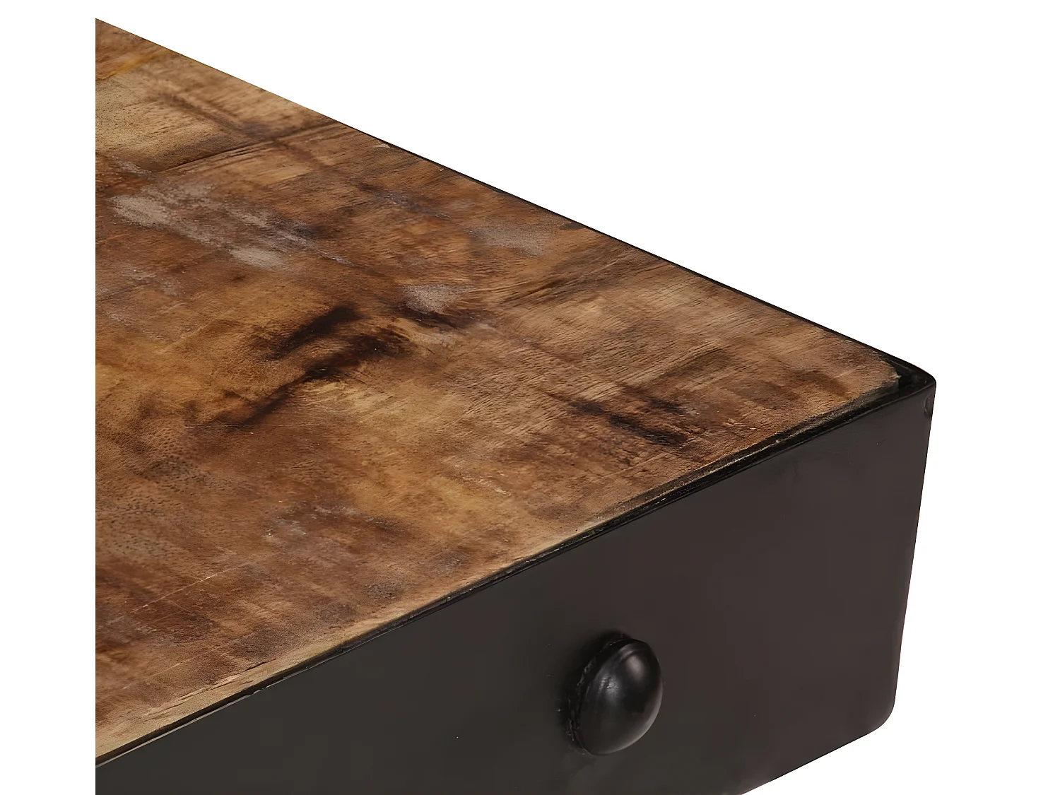 Table basse avec roulettes Bois de manguier massif 100x60x26 cm