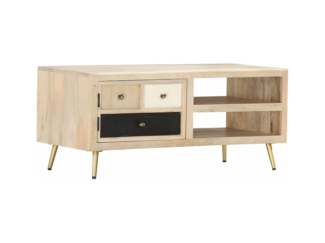 Salontafel 90x45x40 cm massief mangohout