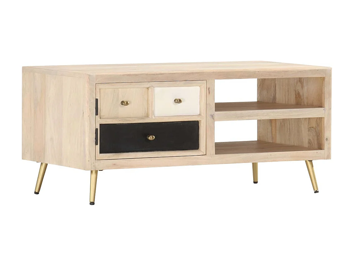 Salontafel 90x45x40 cm massief mangohout