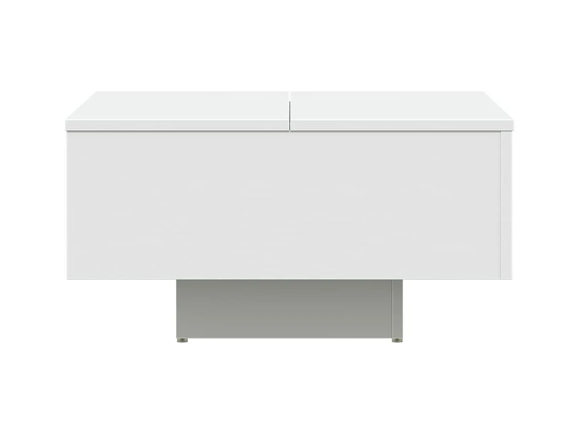 Table basse blanc 60x60x31,5 cm bois d'ingénierie