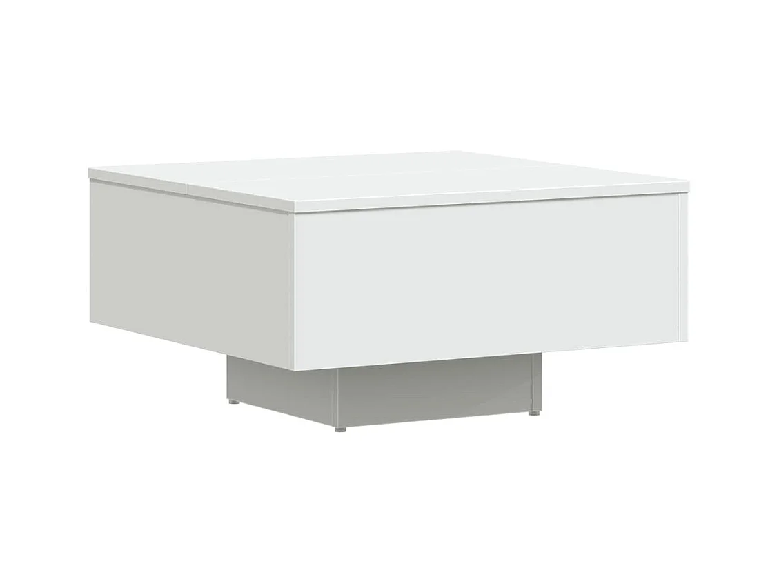 Table basse blanc 60x60x31,5 cm bois d'ingénierie