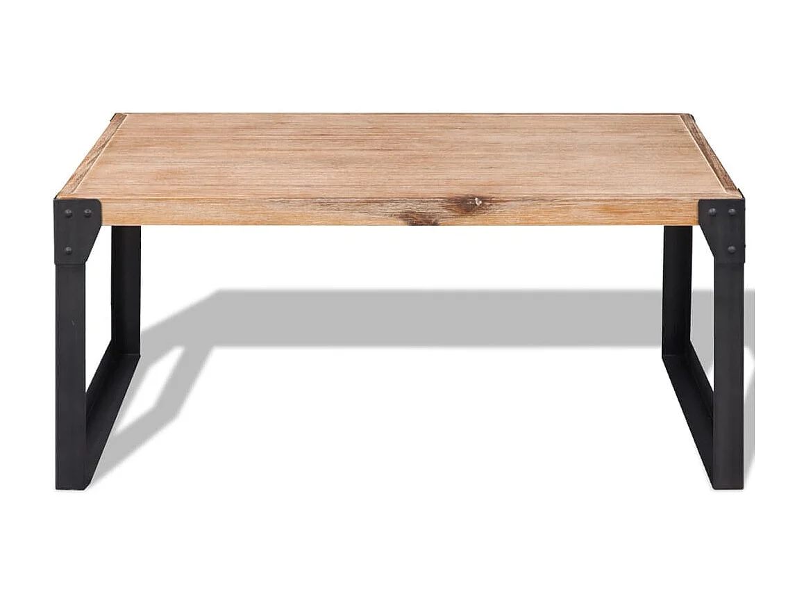 Table basse bois d'acacia massif 100x60x45 cm