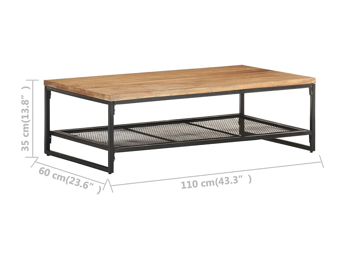 Salontafel 110x60x35 cm massief acaciahout