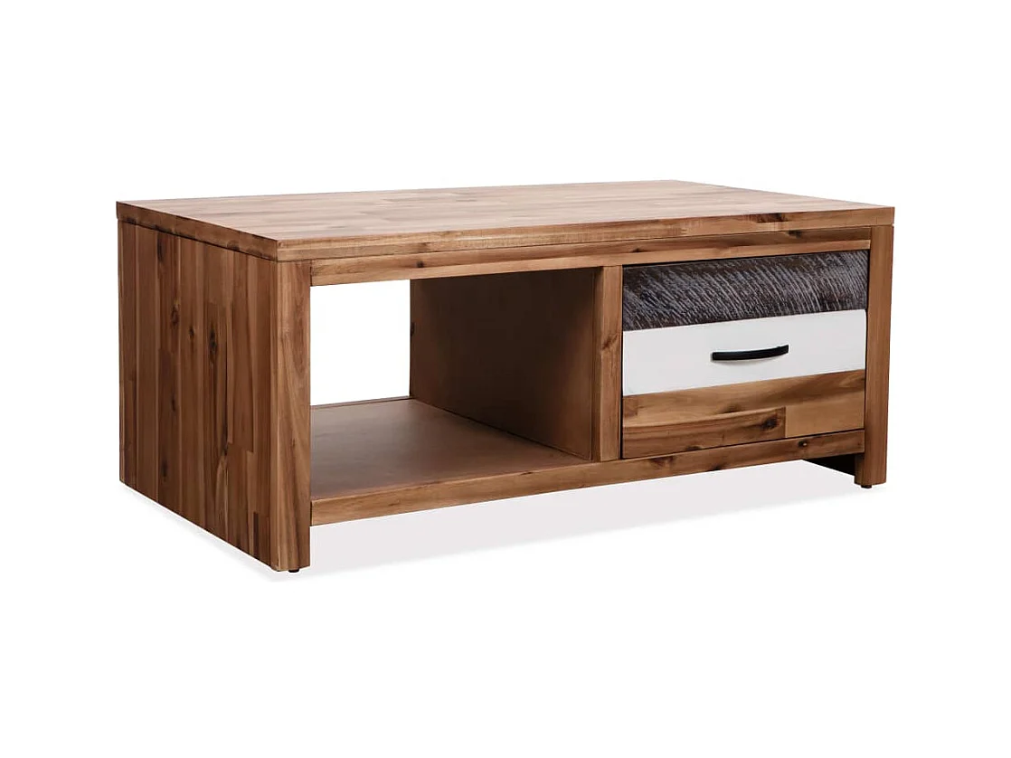 Table basse Bois d'acacia massif 90x50x37,5 cm
