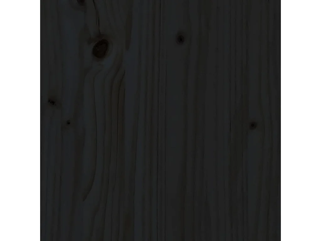 Table basse Noir Ø 35x35 cm Bois massif de pin
