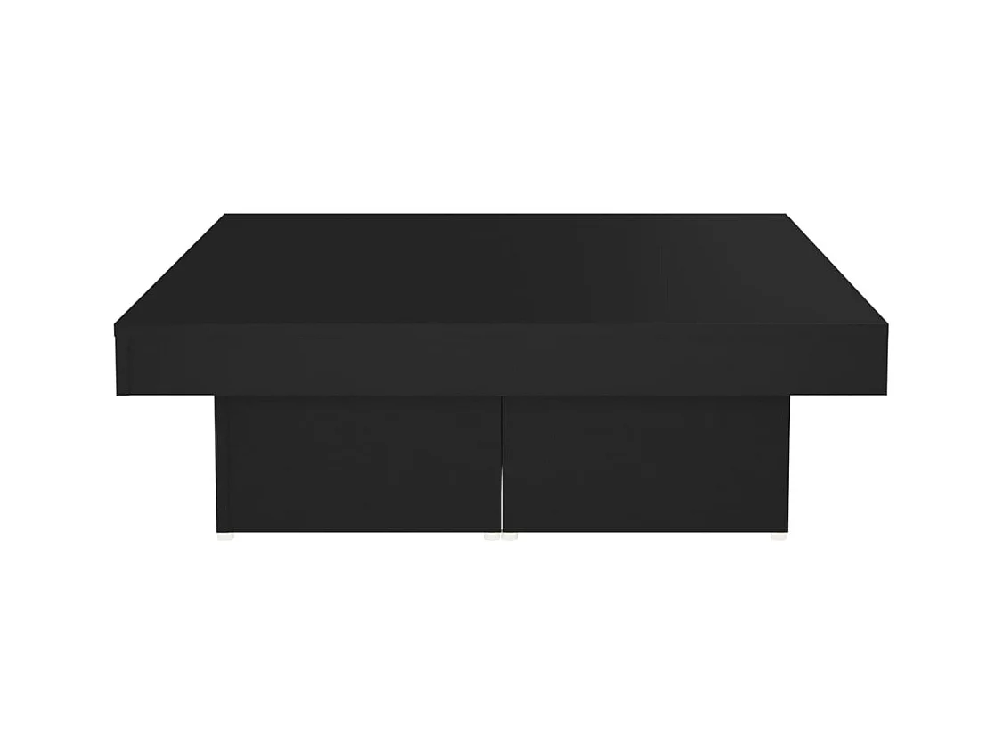 Mesa de centro madera contrachapada negro 90x90x28 cm