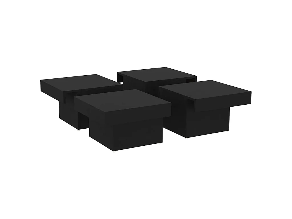 Couchtisch Schwarz 90x90x28 cm Holzwerkstoff