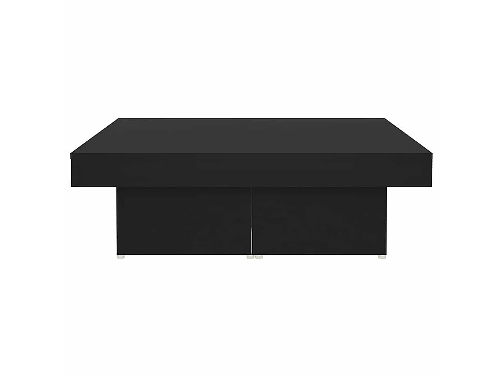 Table basse noir 90x90x28 cm bois d'ingénierie