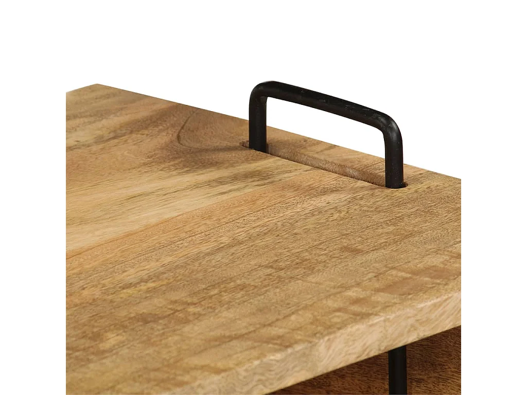 Mesa de centro em madeira de mangueira maciça 100x60x45 cm