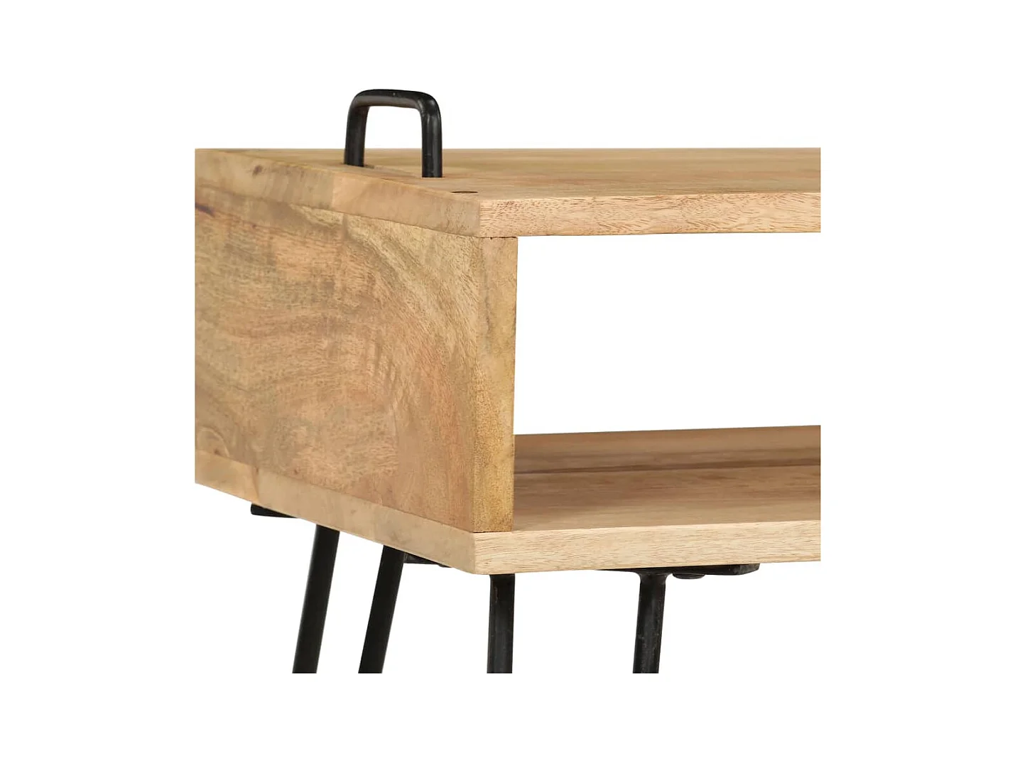 Mesa de centro em madeira de mangueira maciça 100x60x45 cm