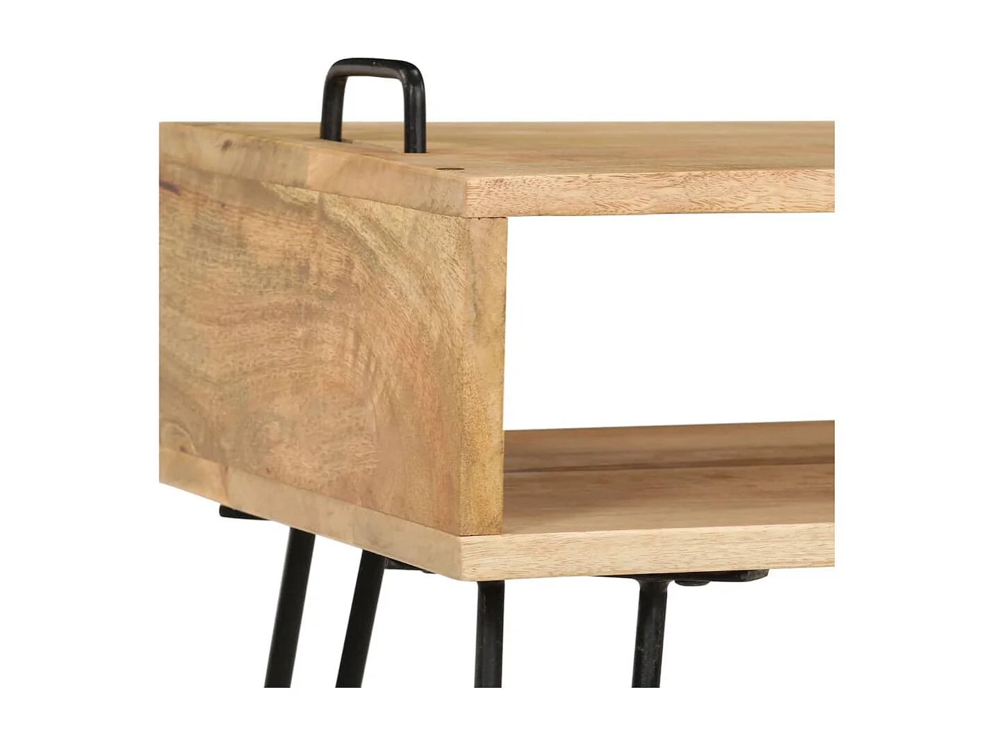 Mesa de centro em madeira de mangueira maciça 100x60x45 cm