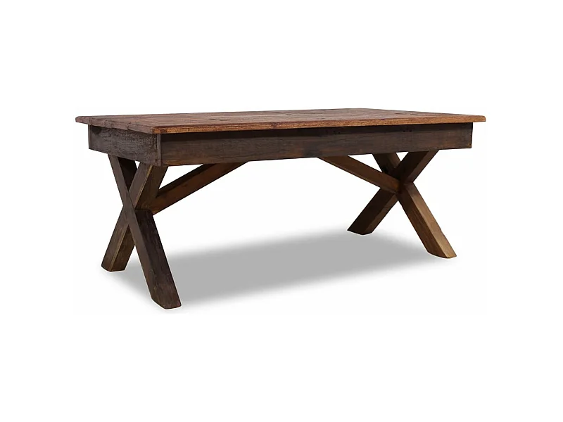 Mesa de centro madera reciclada mixta 110x60x45 cm