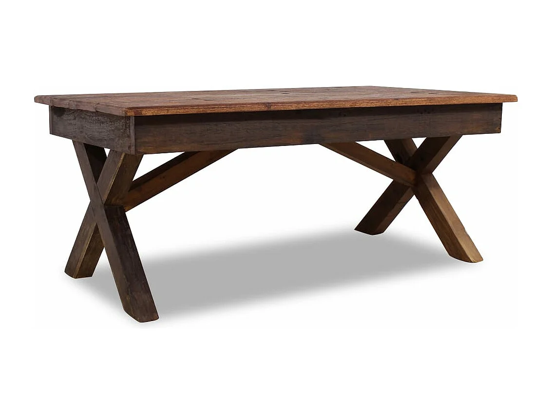 Mesa de centro 110x60x45 cm mistura de madeiras recicladas