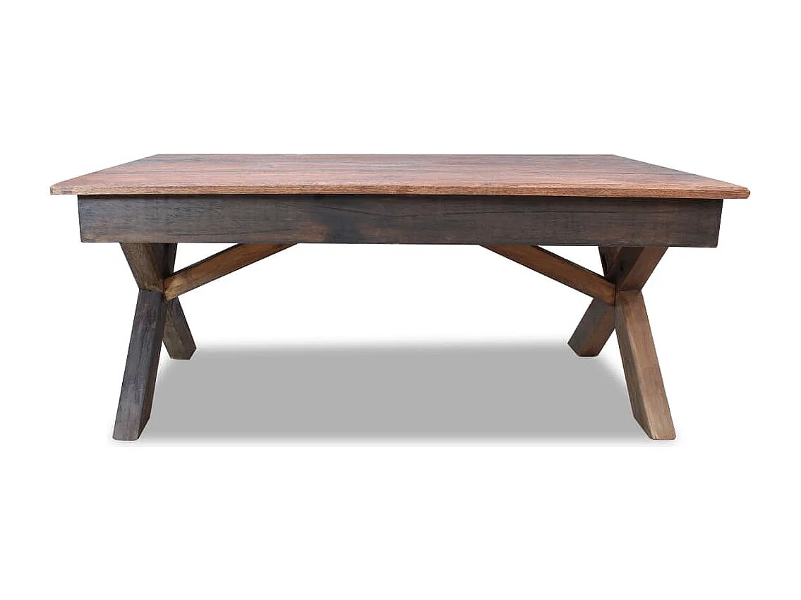 Mesa de centro 110x60x45 cm mistura de madeiras recicladas