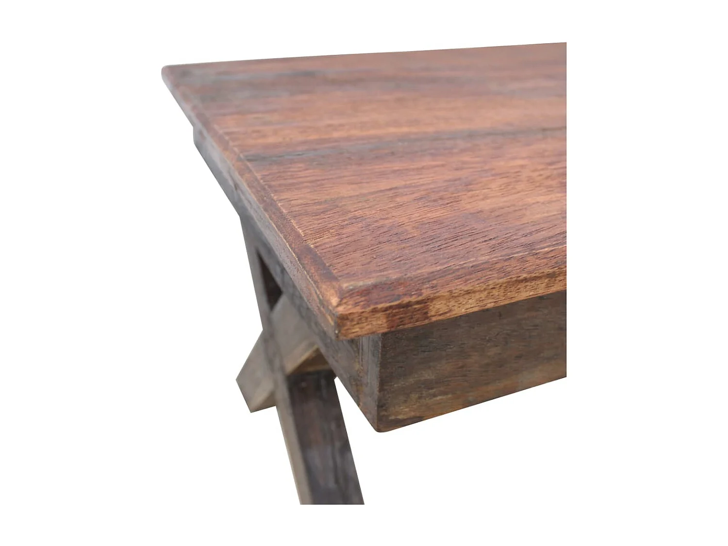 Mesa de centro 110x60x45 cm mistura de madeiras recicladas