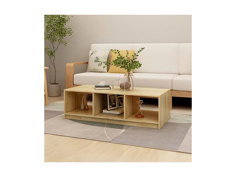 Salontafel 110x50x34 cm massief vurenhout