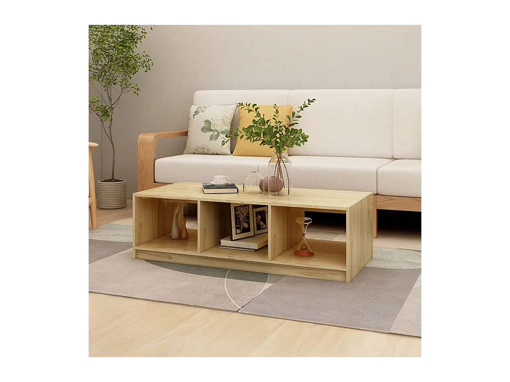 Table basse 110x50x34 cm Bois de pin massif