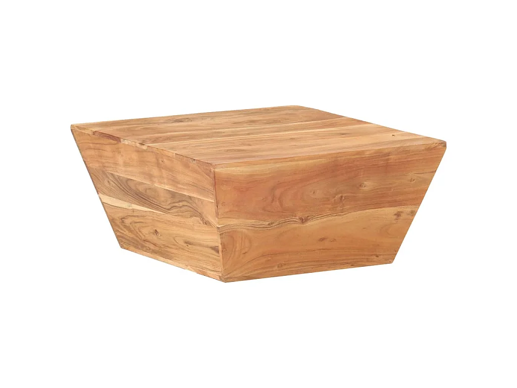 Tavolino Salotto a Forma di V 66x66x30 cm Legno Massello Acacia