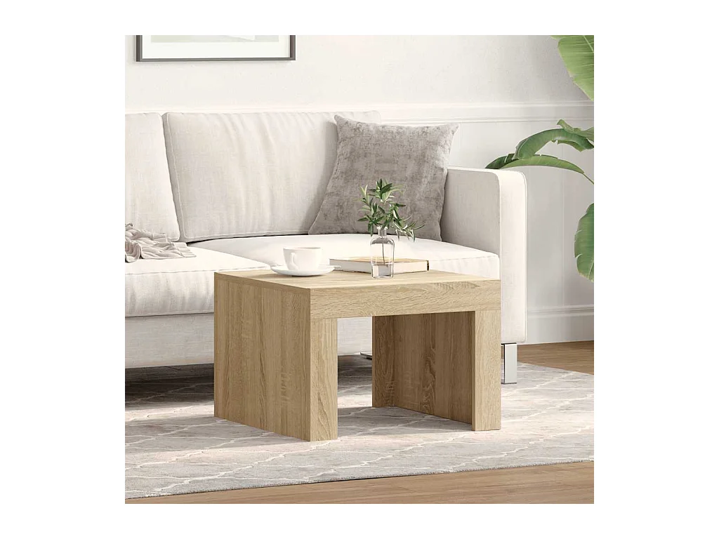 Table basse Chêne sonoma 50x50x35 cm Bois d'ingénierie