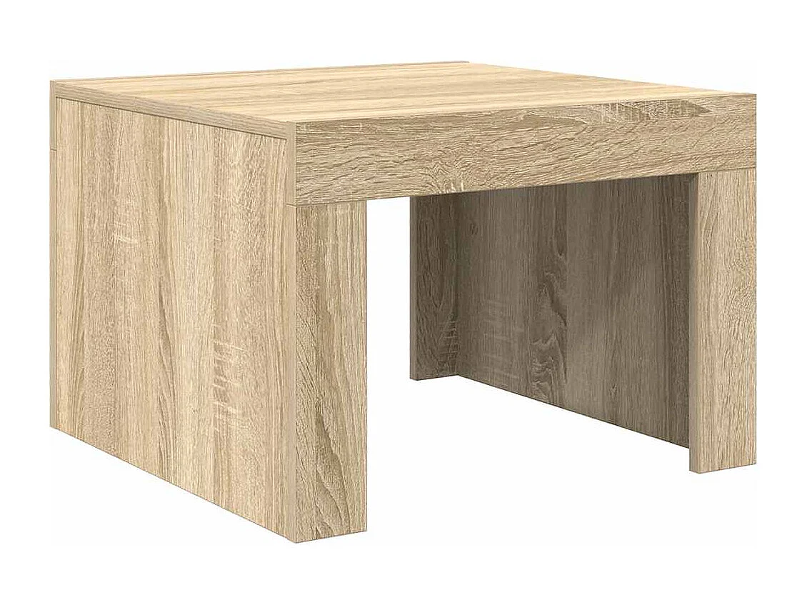 Salontafel 50x50x35 cm bewerkt hout sonoma eikenkleurig