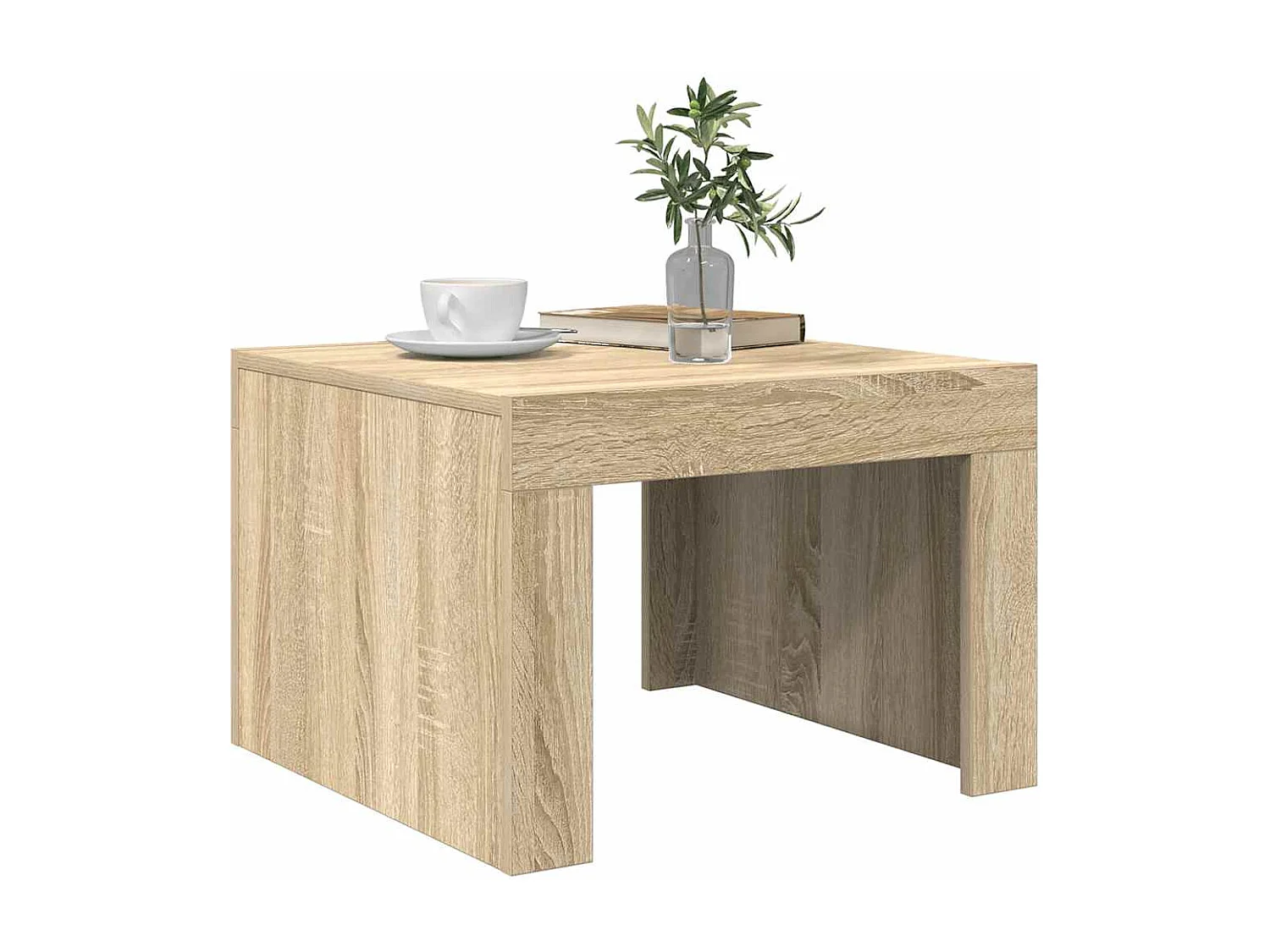 Salontafel 50x50x35 cm bewerkt hout sonoma eikenkleurig