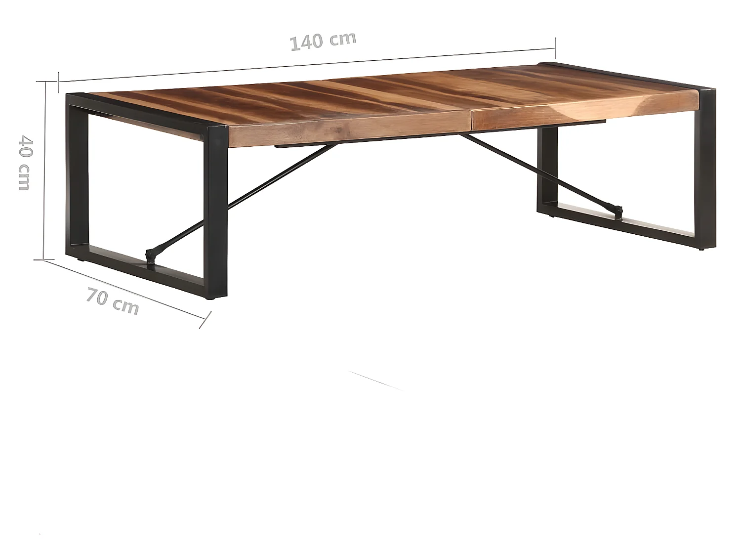 Table basse 140x70x40 cm Bois solide