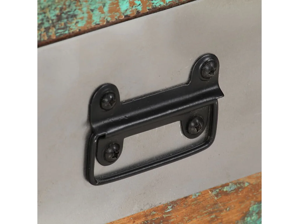 Couchtisch mit 3 Schubladen Altholz Massiv 100x50x35 cm