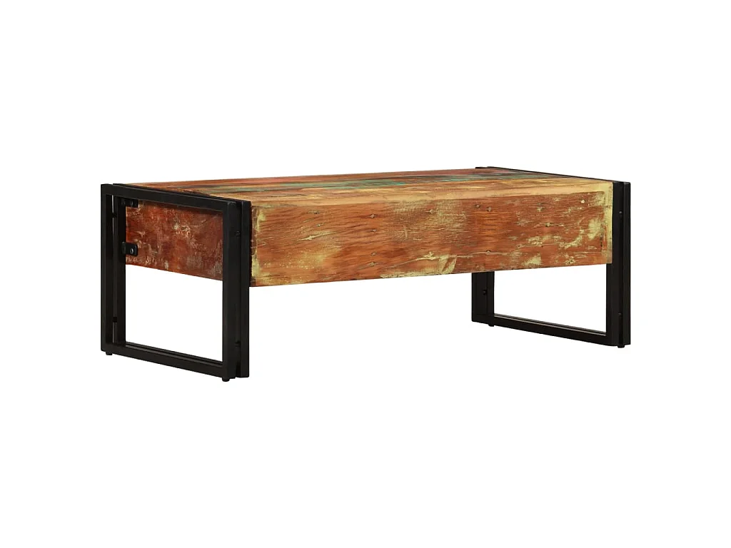 Table basse avec 3 tiroirs Bois de récupération 100x50x35 cm