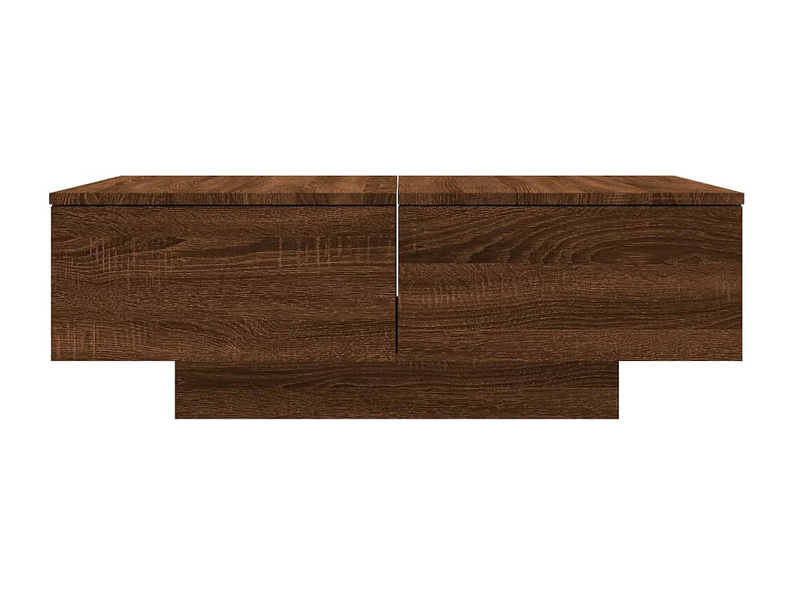 Table basse Chêne marron 90x60x31 cm Bois d'ingénierie